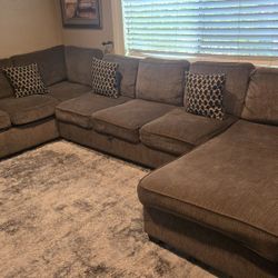 Sofa Set Brown Used 
