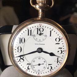 Antique 1918 Waltham “Crescent St.” Railroad-Grade Pocket Watch