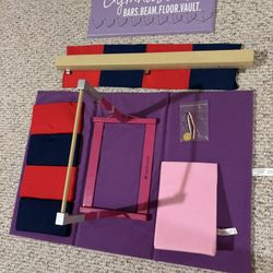 American Girl Gymnastics Set Plus Gymnastics Medal Holder