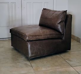 Four Hands Leather Swivel Chair