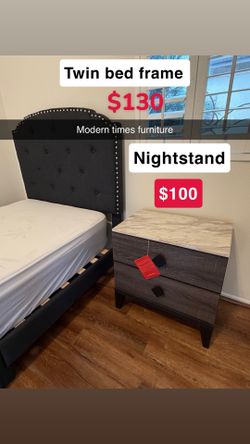 Twin Bed Frames Brand New In Box / Beige And Light Grey And Dark Grey Available 