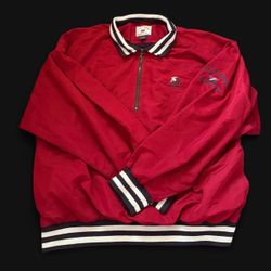 Cutter & Buck Red Quarter-Zip Pullover Jacket