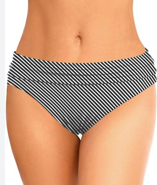 Zmart Full Coverage Ruched Bikini Bottoms Tummy Control Swim Bottoms Women's XL.
