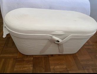 1980’s Vintage Betty Cobonpue Style Pencil Reed Storage Trunk / Table