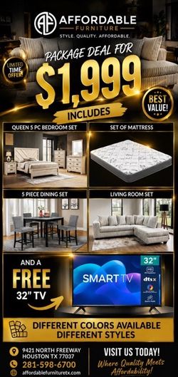 3 room furniture package!!!!! $1999 only