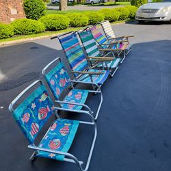6 Assorted Beach Chairs 