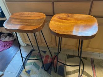 Wooden bar stools