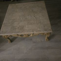 Marble Tan/gray Coffee Table