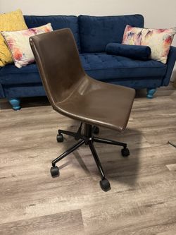 Leather Rolling Desk Chair 