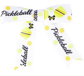 Meseey 30 Pcs Pickleball Printed Ribbon Bows 3 Inch Twist Tie Crafts Small Bows for Gift Wrapping, Baby Shower,Wedding, Party Favors, Cake Pops,Treat 