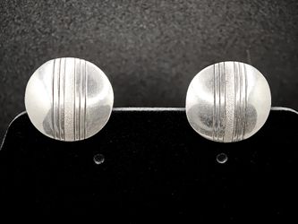 Signed Navajo sterling Silver Clip On Earrings 