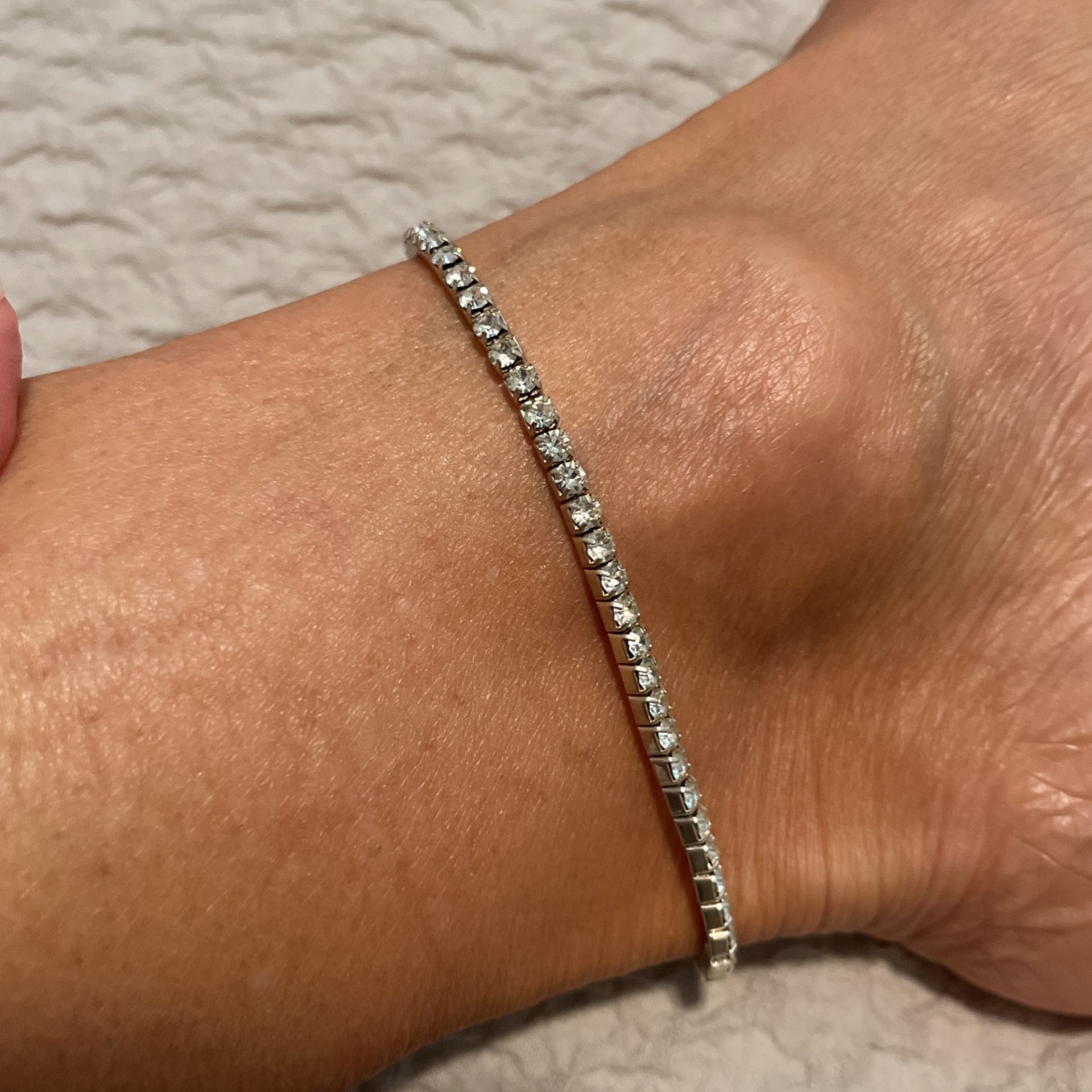 Stretch Anklet with Crystals