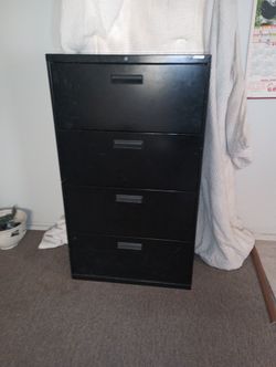 Black Filing Cabinet 
