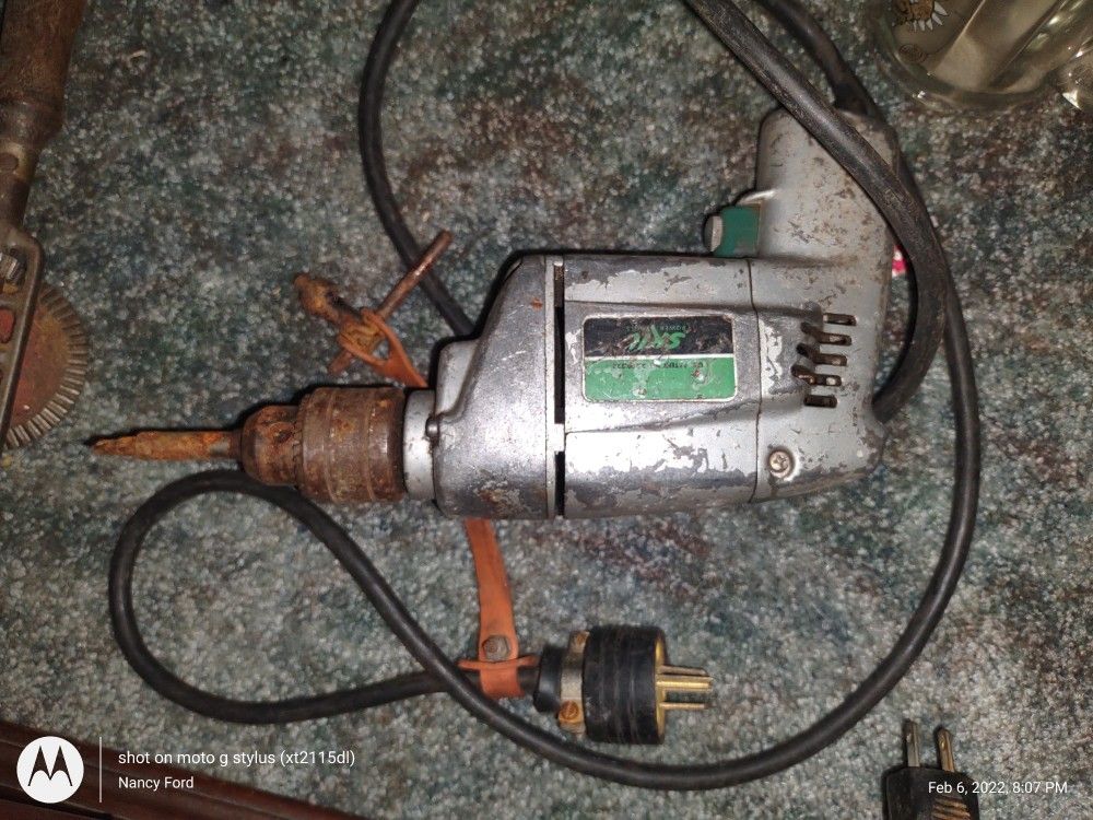 Vintage SKIL DRILL MODEL 501 1/4" ADJUSTABLE TRIGGER SPEED CONTROLS 0-2000 RPM