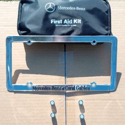 Mercedes-Benz Tire Caps And License Plate Frame.