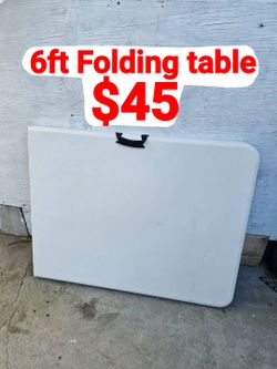 6ft Folding Table For Sale, Party, Dining, Barbecue, Board Game with Carrying Handle, Folding Locks