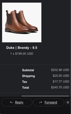 Thursday Chelsea Boots, Duke in Brandy – Worn Twice / Like New
