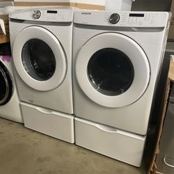 Set Front Load Samsung White W 27” Gas 