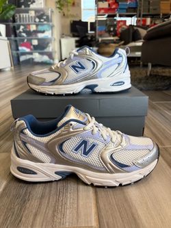 Women's New Balance 530 Shoes - Silver Metallic/Blue - Size 5.5, 6, 6.5, 7.5, 8.5, 10.5, 11, 12