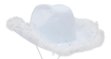 White Feathered Cowboy Hat