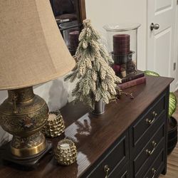 Farmhouse Look Flocked Weeping Pine Tree