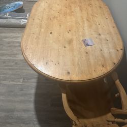 Solid Wood Table And Chairs (4x)