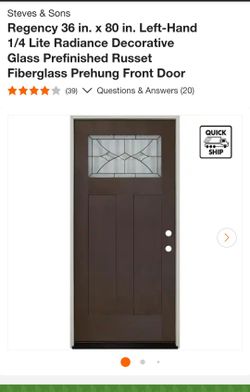36x80 Pre Hung Front Door
