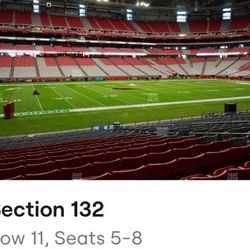 Partial CARDINALS SEASON TICKETS, 5 out of 8 home games 