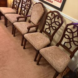6 Dining Chairs - Seats Need Repair