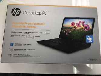 Hp 15” HD Display Touch Screen Laptop