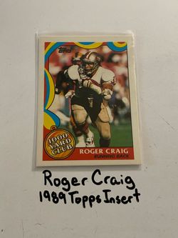 Roger Craig San Francisco 49ers Hall of Fame RB 1989 Topps Short Print Insert Card.