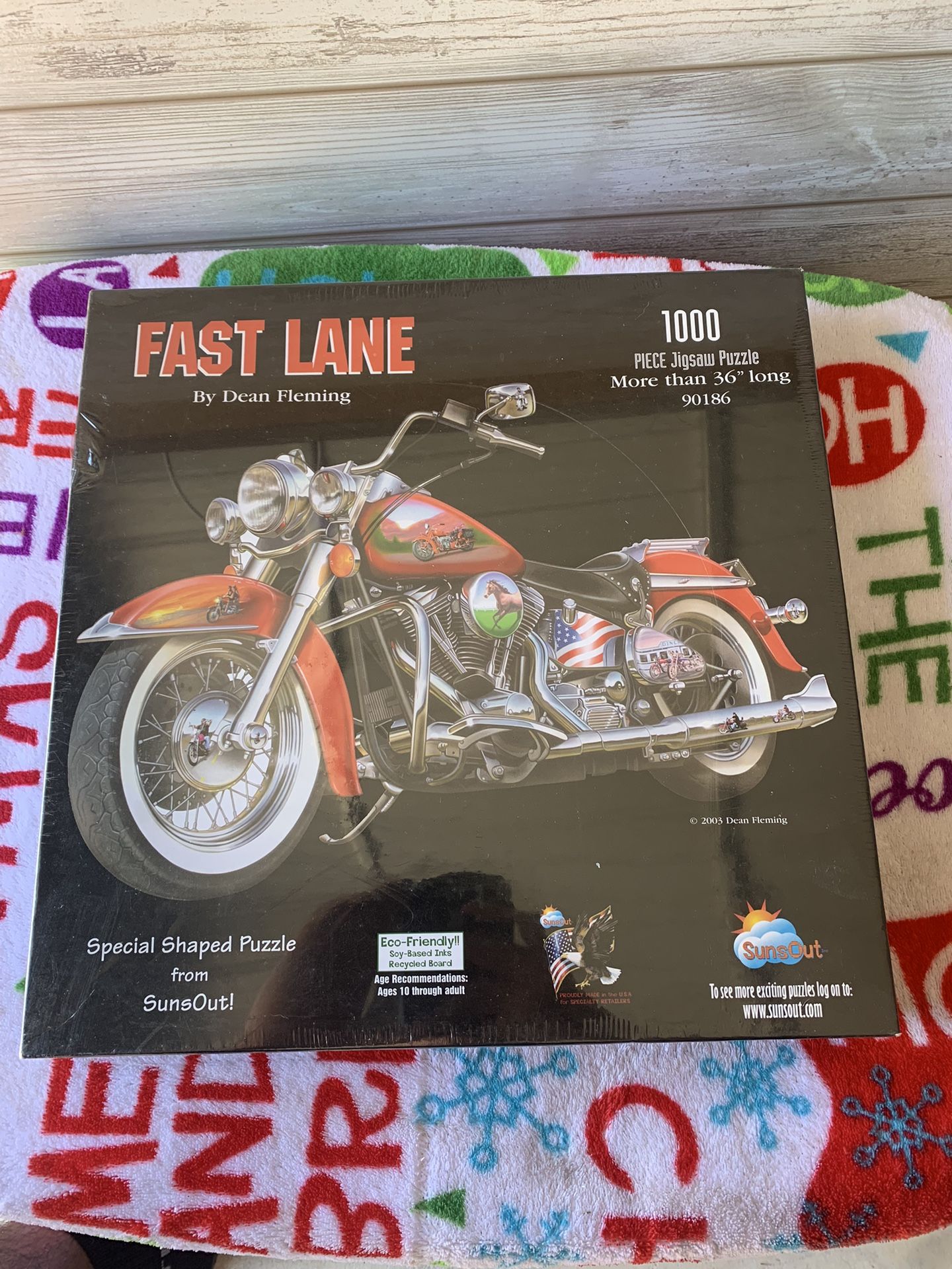 Fast Lane Motorcycle Jigsaw Puzzle SunsOut 1000 Pieces NEW