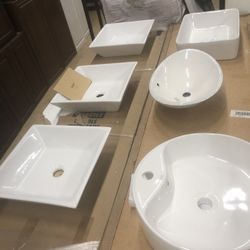 White vessel sinks