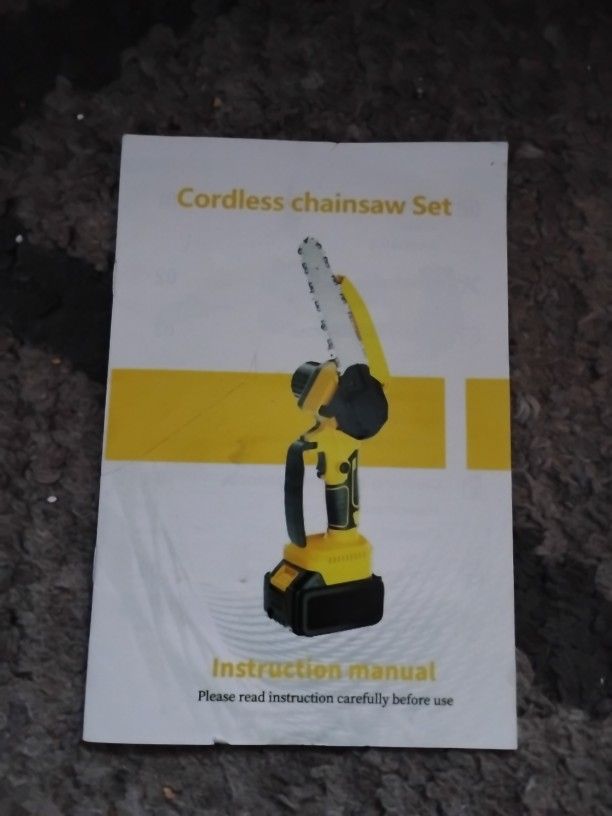 2 In 1 Cordless Pole Saw, And Mini Chainsaw Set. 5.9 Ft Max Reach