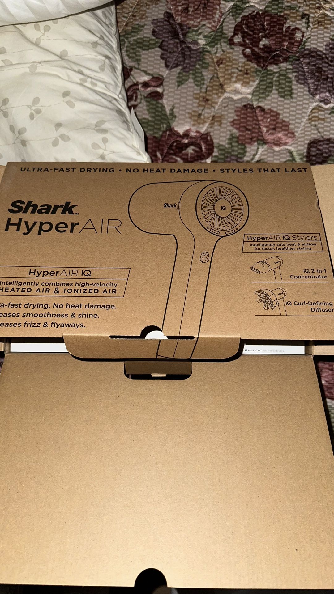 Shark Rose Hair Blow Dryer HyperAIR Fast-Drying with IQ 2-in-1 Concentrator