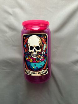 The Cereal Killer Card 16oz Glass Cup