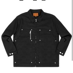 FTP Embossed Logo Work Jacket Medium Black Brand New