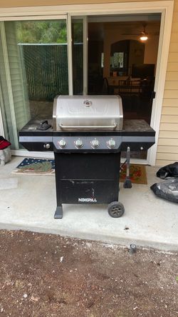 Silver and black grill