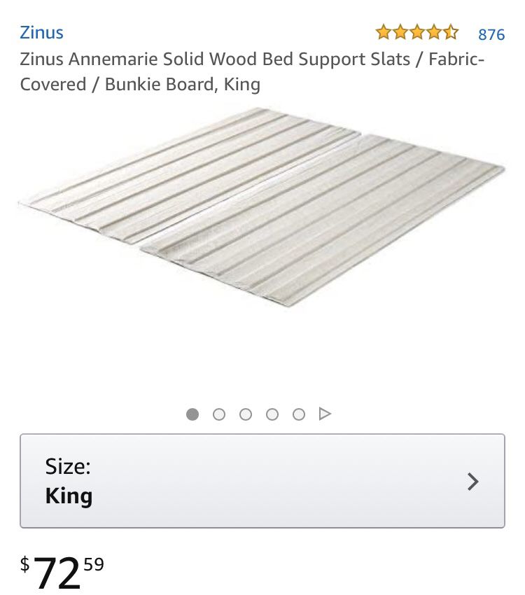 King wood bed frame slats - gently used