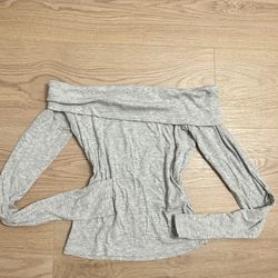 grey off the shoulder top!