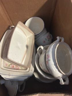 Box of tea party china