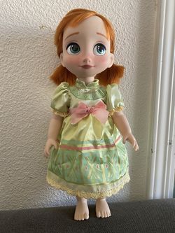 Disney Store Frozen 2 Animator Collection Anna Doll Little Anna Green Dress