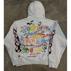 Chrome Hoodie Hearts Matty Boy Grey Denim Graffiti Jacket Tears Stay Fast Red Lips S, M, L, XL Coat 