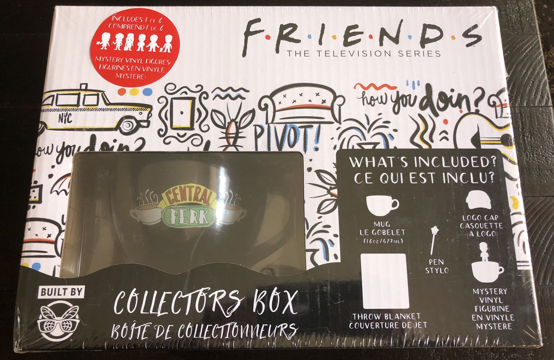 NEW FRIENDS CULTUREFLY COLLECTORS Box Mug,Cap/Hat, Blanket, Mystery Figure, Pen 