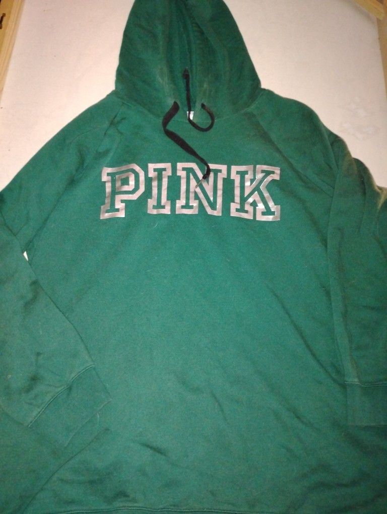 Victoria Secret Pink Sweatshirt Dress Size Large 