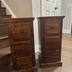 Rustic Solid Wood Accent Drawer Set – Handcrafted Charm & Timeless Storage