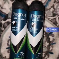 Mens Degree spray deodorant 5.00 each