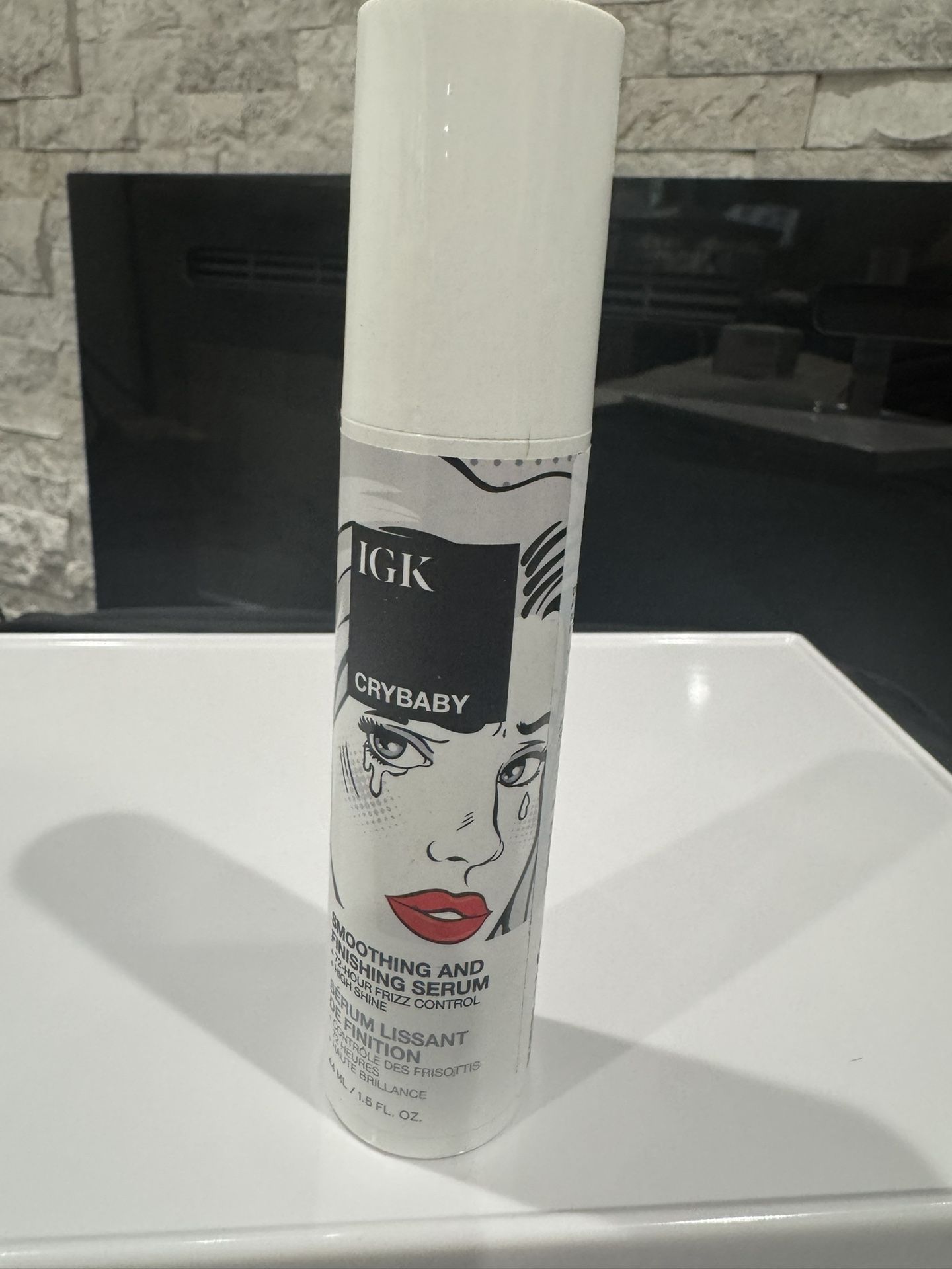 IGK CRYBABY Smoothing & Finishing Serum | High Shine + Frizz Control + Lightweight | Vegan + Cruelty Free | 1.5 Oz