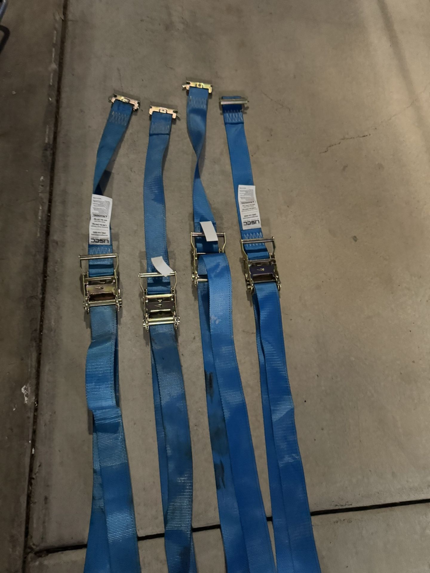E-tract Ratchet Straps With Hook On One End ( About 5 Ft In Length )