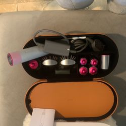 Dyson Airwrap Styler Complete – Nickel/Fuchsia – Full Set with Case & Attachments